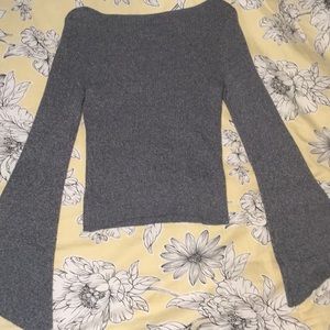 Grey American Eagle bell sleeve